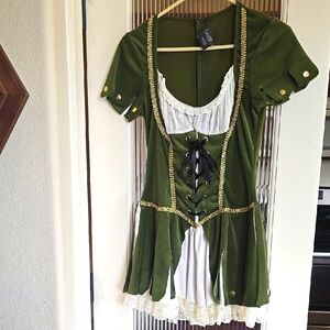 Leg Avenue Green and White Mini Dress